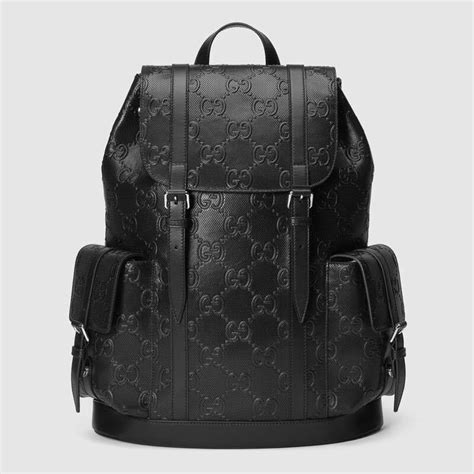 gucci cw1g 1000|Medium GG backpack in black GG leather .